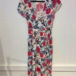 Floral Print Wrap Dress